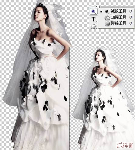 Photoshop打造超梦幻美女天使婚片