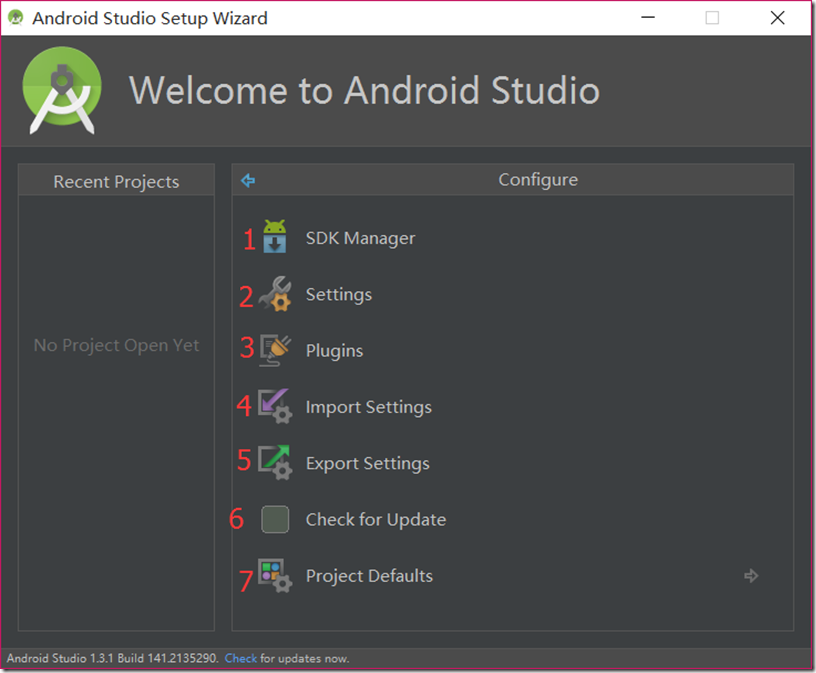 Android开发自学笔记(Android Studio1.3.1)—1.环境搭建