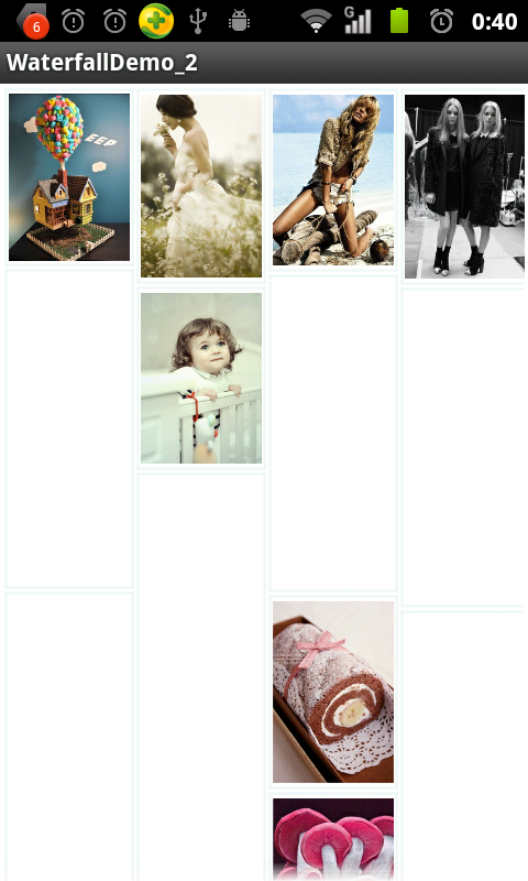 【Android 界面效果11】android 瀑布流效果(仿蘑菇街)