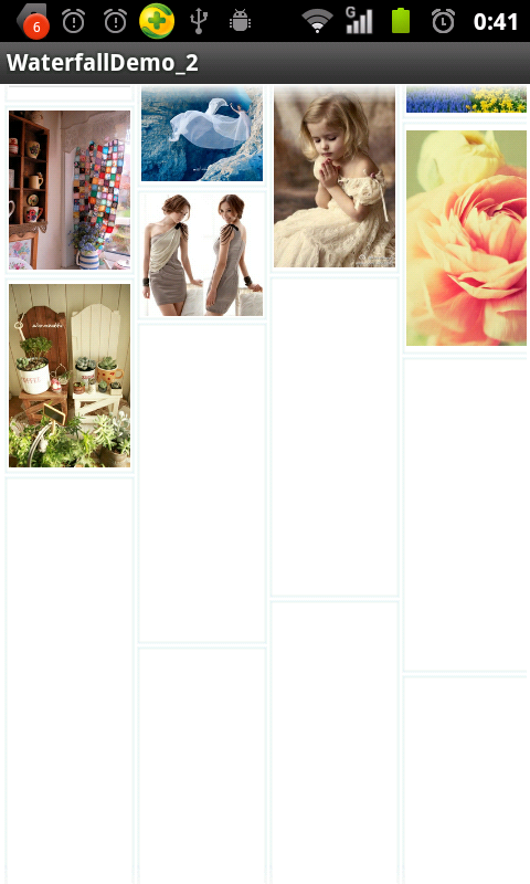 【Android 界面效果11】android 瀑布流效果(仿蘑菇街)