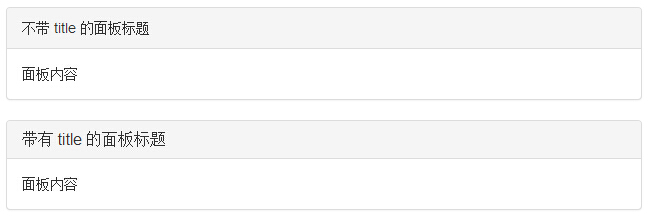 Bootstrap 面板(Panels)