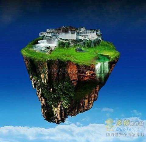 Photoshop 合成悬空之城