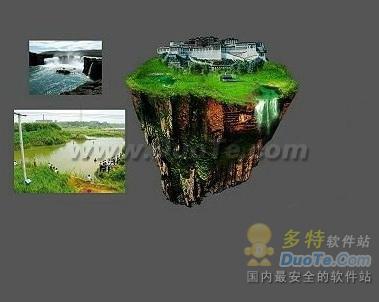 Photoshop 合成悬空之城