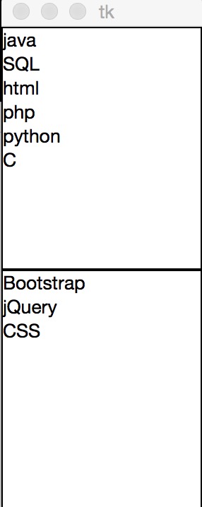 python GUI编程(Tkinter)