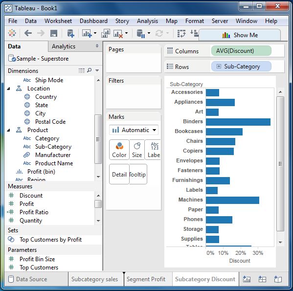 Tableau 重新排序工作表