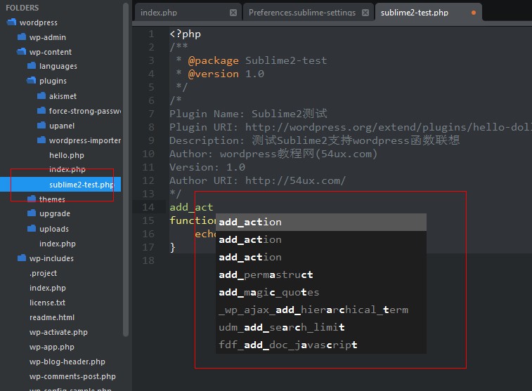 wordpress开发利器Sublime Text 2